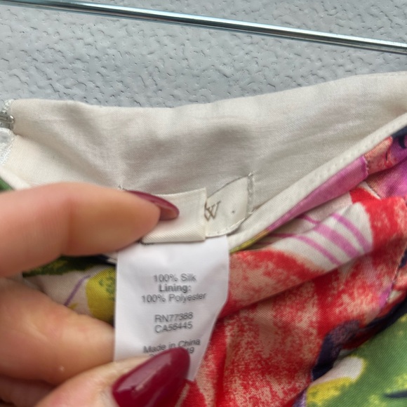 J.Crew Dress 100% Silk Strapless Floral Cocktail Party Sz 4 Chic Classy Pockets - Picture 4 of 13